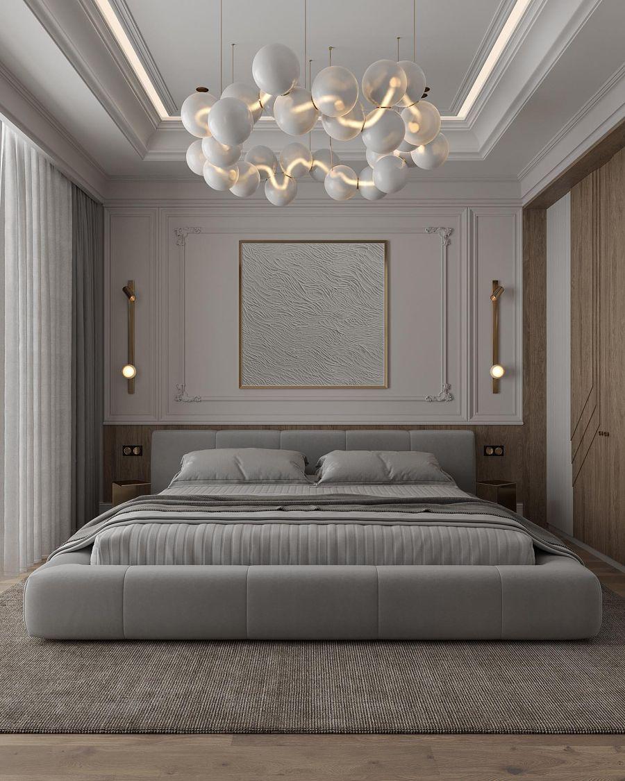 Zarif Klasik Dokunuşlu Modern Yatak Odası Duvar Çıtası – lacasa_design_studio Zarif Klasik Dokunuşlu Modern Yatak Odası Duvar Çıtası – lacasa_design_studio