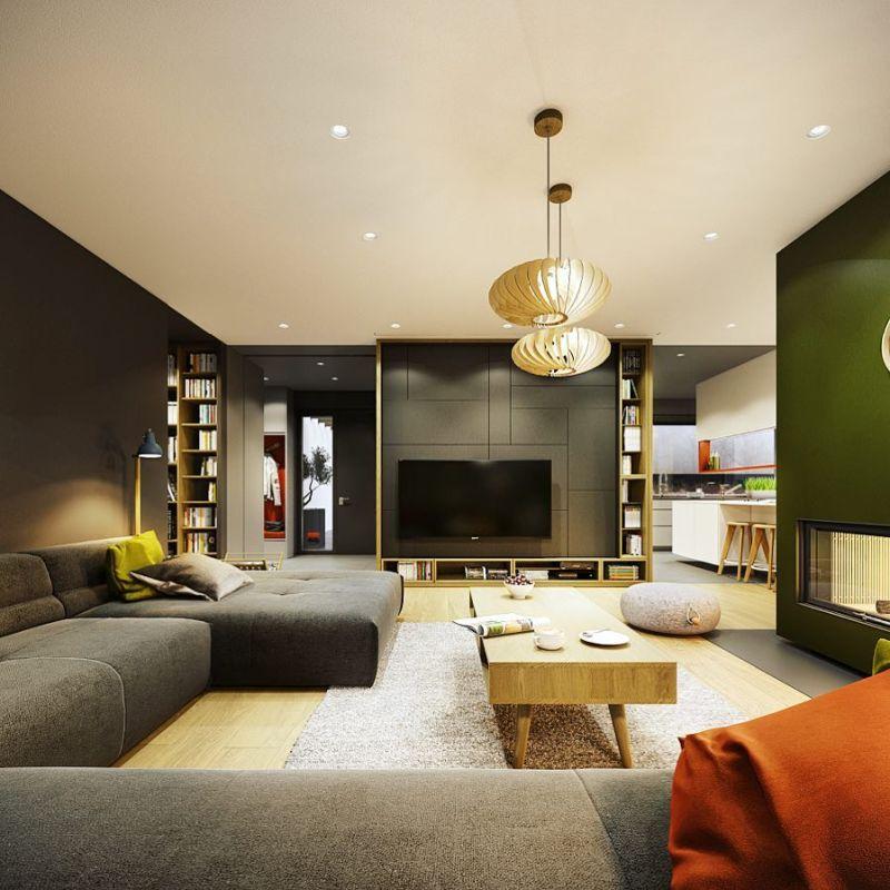 Zarysy Modern Antrasit Panel TV Ünitesi ve Kitaplık Kombinasyonu Zarysy Modern Antrasit Panel TV Ünitesi ve Kitaplık Kombinasyonu