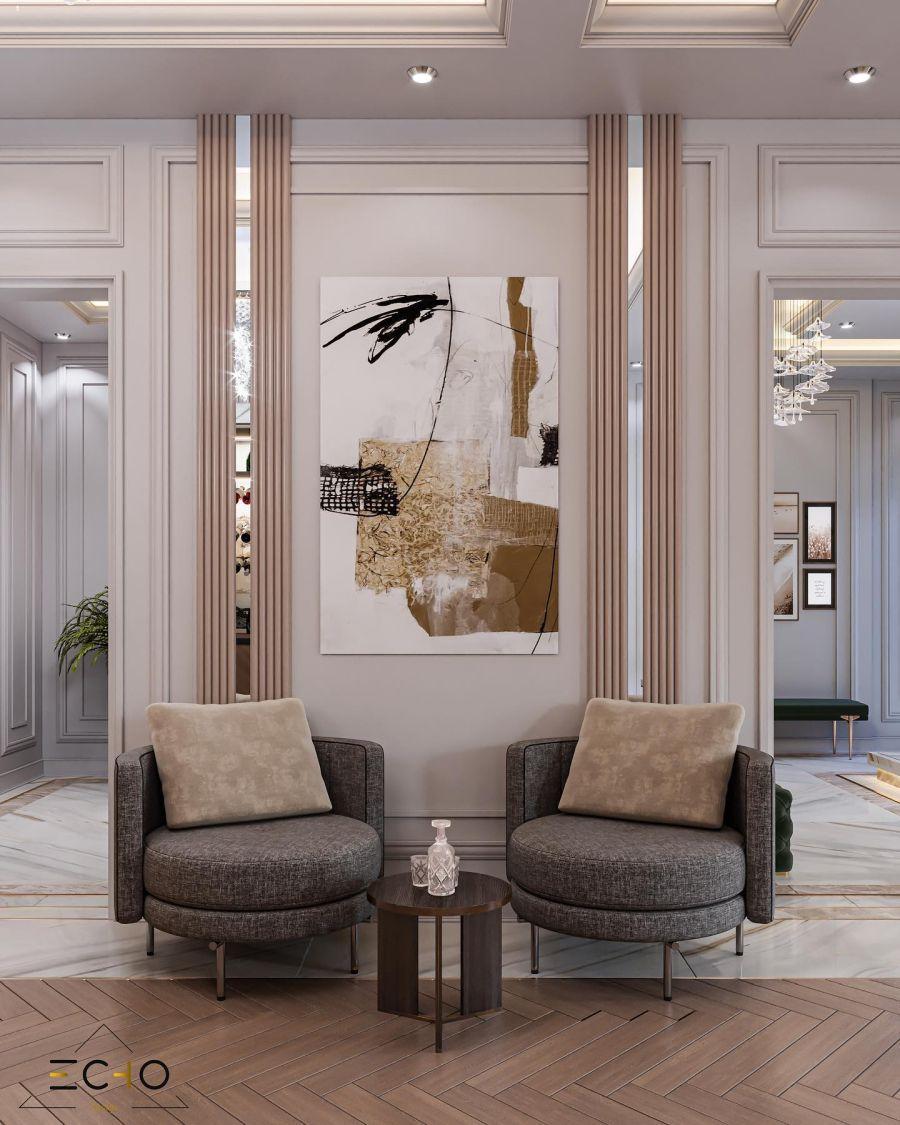 Altın Çizgili Lüks Duvar Dekorasyonu echo__design Altın Çizgili Lüks Duvar Dekorasyonu echo__design
