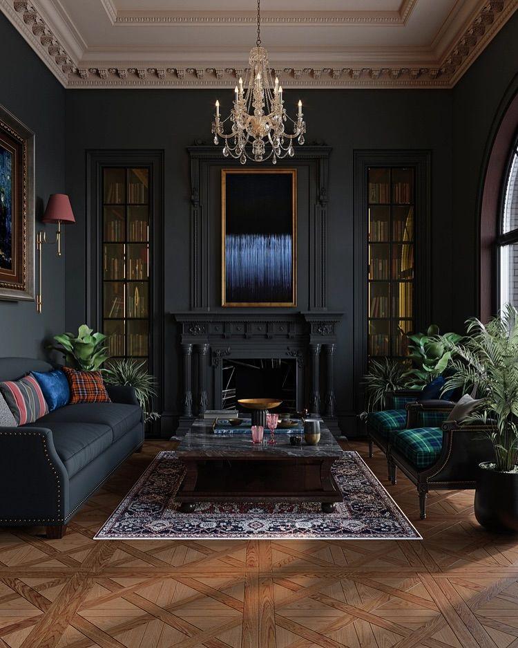 Antrasit Tonlar ve Klasik Desenler Lüks Duvar Dekorasyonu luxe_design.ru Antrasit Tonlar ve Klasik Desenler Lüks Duvar Dekorasyonu luxe_design.ru