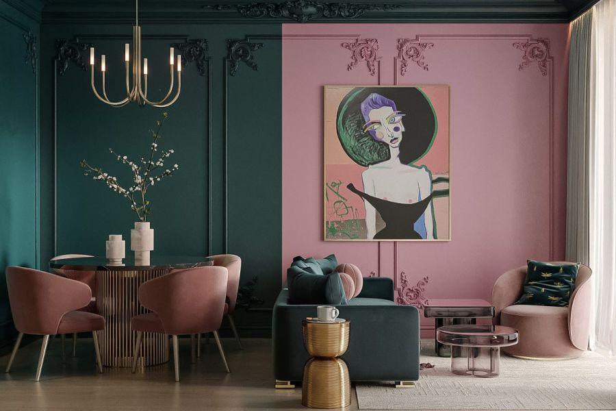 Art Deco Zıtlıkların Lüks Duvar Dekorasyonu artis.interiors Art Deco Zıtlıkların Lüks Duvar Dekorasyonu artis.interiors