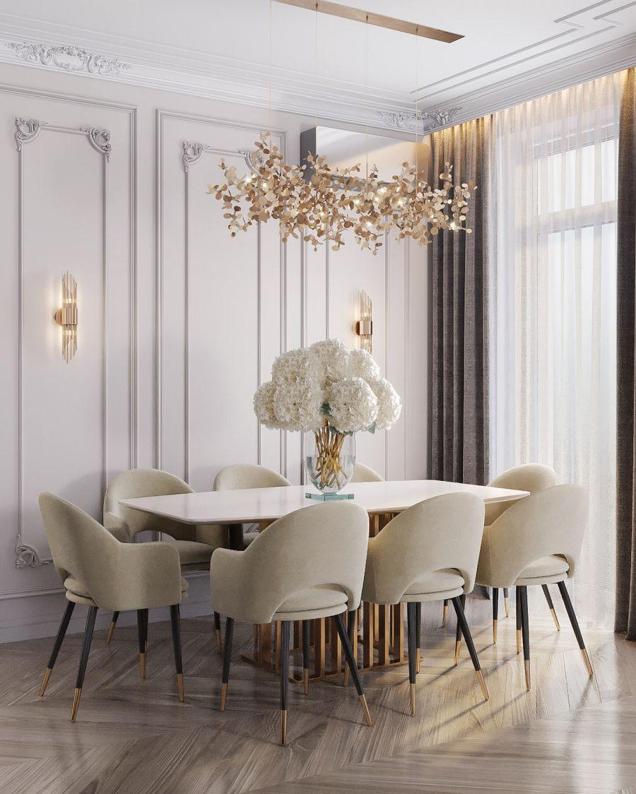 Beyaz Altın Lüks Duvar Dekorasyonu artis.interiors Beyaz Altın Lüks Duvar Dekorasyonu artis.interiors