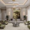 Işıltılı Halka Aydınlatmalı Lüks Duvar Dekorasyonu art_design_studio_baku Işıltılı Halka Aydınlatmalı Lüks Duvar Dekorasyonu art_design_studio_baku