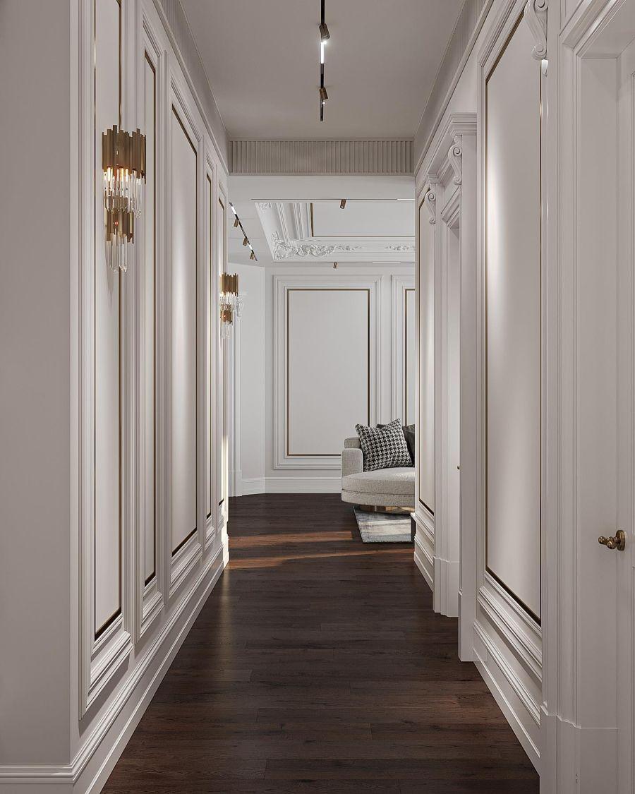 Klasik Dokunuşlu Dar Koridor Çıta Uygulaması – lacasa_design_studio Klasik Dokunuşlu Dar Koridor Çıta Uygulaması – lacasa_design_studio