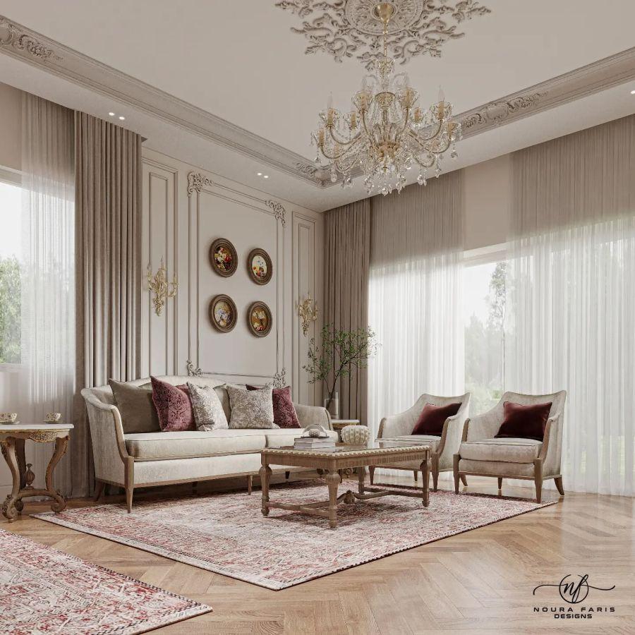 Klasik Fransız Lüks Duvar Dekorasyonu nourafarisdesigns Klasik Fransız Lüks Duvar Dekorasyonu nourafarisdesigns