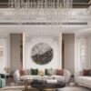 Kristal Akış Lüks Duvar Dekorasyonu nourafarisdesigns