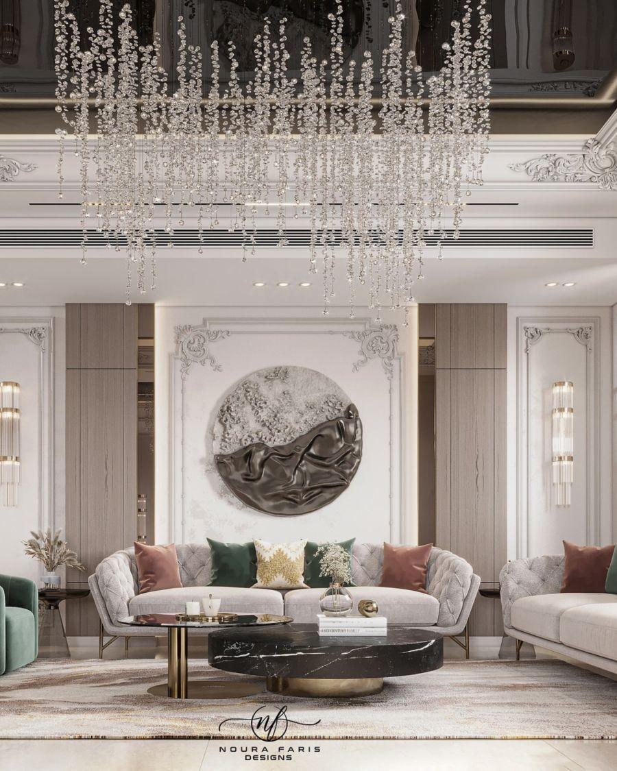 Kristal Akış Lüks Duvar Dekorasyonu nourafarisdesigns Kristal Akış Lüks Duvar Dekorasyonu nourafarisdesigns