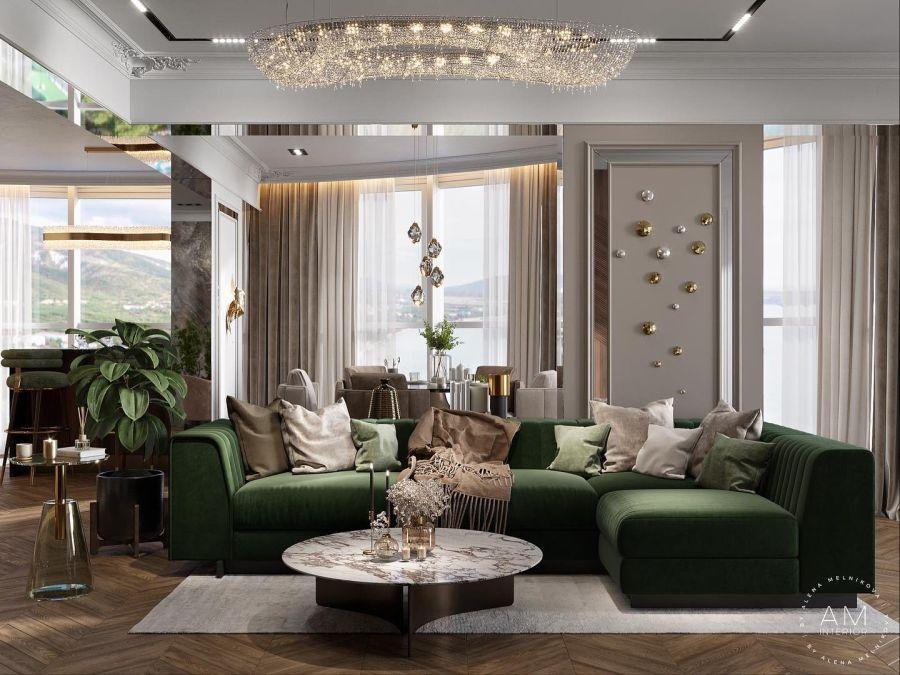 Kristal Taçlı Lüks Duvar Dekorasyonu am_interior Kristal Taçlı Lüks Duvar Dekorasyonu am_interior