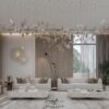 Kristal Yaprak Lüks Duvar Dekorasyonu nourafarisdesigns Kristal Yaprak Lüks Duvar Dekorasyonu nourafarisdesigns