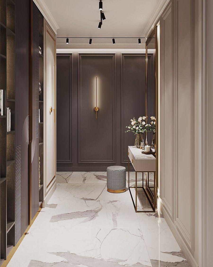 Modern Kahverengi Koridor Çıta Uygulaması – juli_interiors Modern Kahverengi Koridor Çıta Uygulaması – juli_interiors