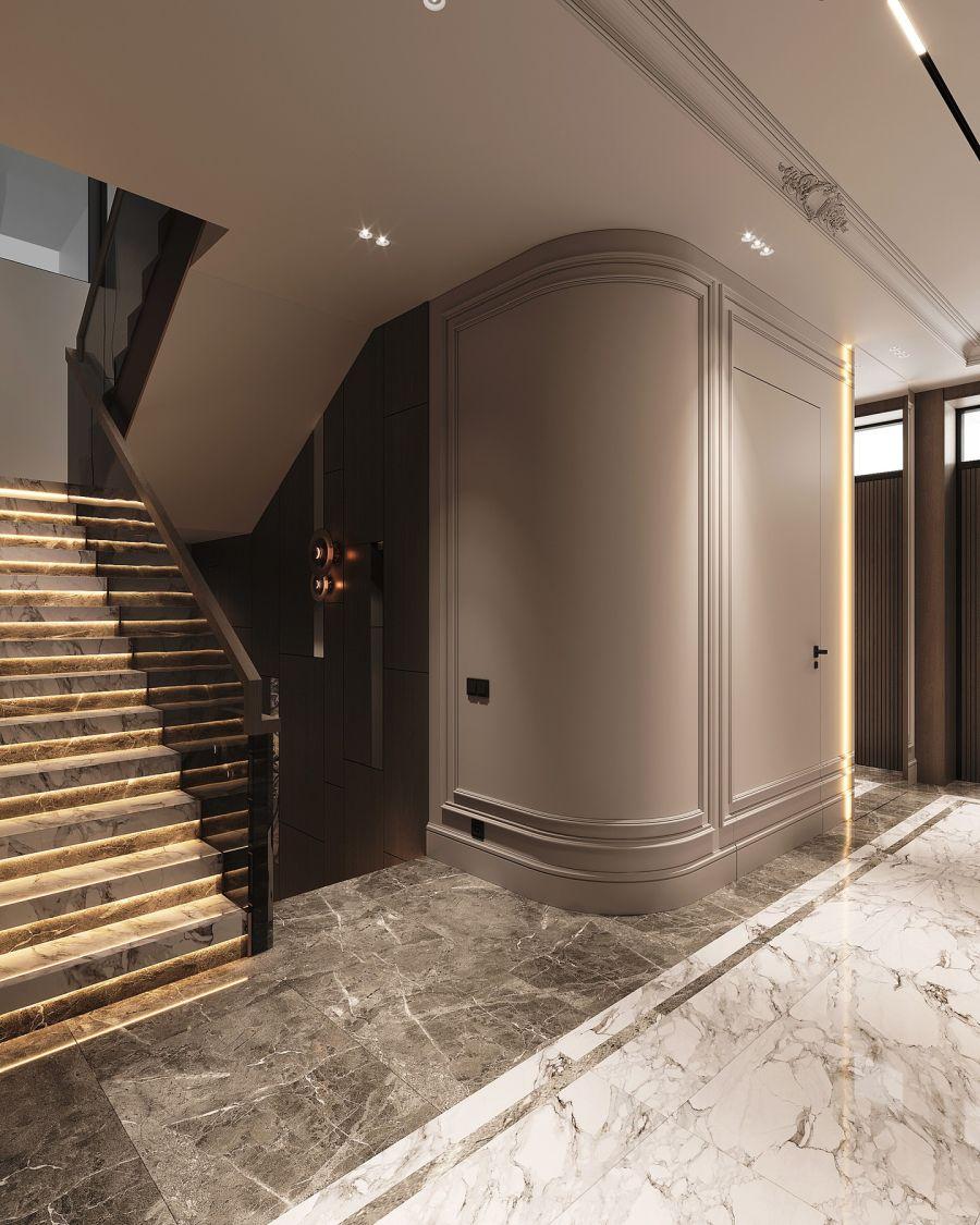 Modern Kavisli Koridor Çıta Uygulaması – sofya_design_studio Modern Kavisli Koridor Çıta Uygulaması – sofya_design_studio