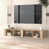 Açık Raflı Endüstriyel Ahşap TV Ünitesi 180×31 cm – 78457 Açık Raflı Endüstriyel Ahşap TV Ünitesi 180×31 cm – 78457