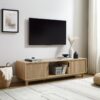 Açık Raflı İki Kapılı Orta Yüzyıl Modern Bohem TV Ünitesi 40x40x16 cm Açık Raflı İki Kapılı Orta Yüzyıl Modern Bohem TV Ünitesi 40x40x16 cm