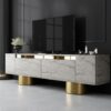 Altın Ayaklı Beton Görünümlü TV Ünitesi 180x50x30 cm – 79270