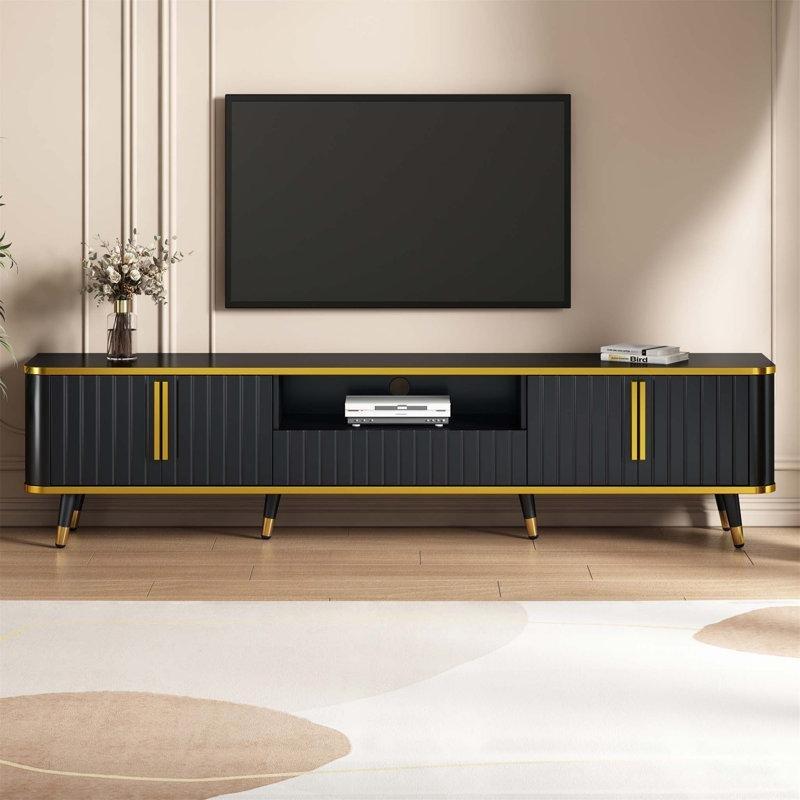 Altın Detaylı Minimalist Televizyon Ünitesi 200cm x 35cm x 48cm – 79372 Altın Detaylı Minimalist Televizyon Ünitesi 200cm x 35cm x 48cm – 79372
