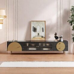 Gold Detaylı Retro Tarzı TV Ünitesi 160x39x49 cm – 79306