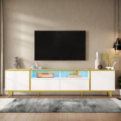 Altın Şeritli Modern TV Ünitesi 180x40x45 cm – 79381