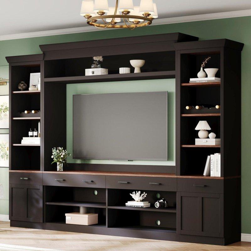 Antrasit Gri Kitaplıklı TV Ünitesi 270 cm