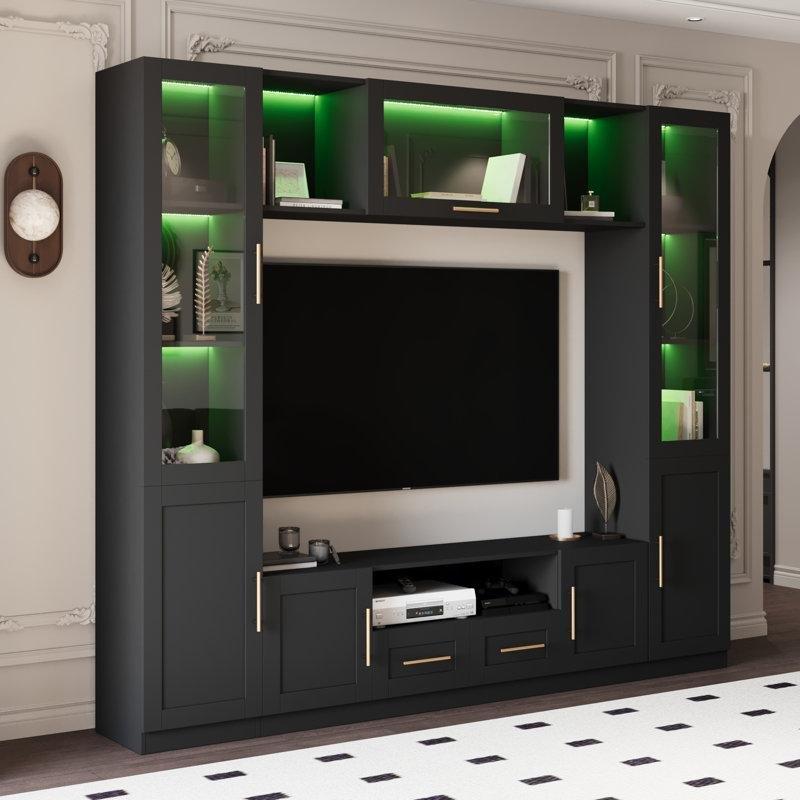 Antrasit Gri LED Işıklı Kitaplıklı 94.5 cm Genişliğinde TV Ünitesi Antrasit Gri LED Işıklı Kitaplıklı 94.5 cm Genişliğinde TV Ünitesi