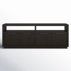 Antrasit Renkli Solid Ahşap TV Ünitesi 188x46x69 cm