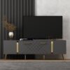 Antrasit ve Altın Detaylı TV Ünitesi 150 cm – 79297 Antrasit ve Altın Detaylı TV Ünitesi 150 cm – 79297