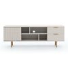 Beaj Renkli Metal Ayaklı TV Ünitesi 150×52 cm – 78940