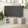 Beyaz Köşe TV Ünitesi Kompakt Modern 90 cm Beyaz Köşe TV Ünitesi Kompakt Modern 90 cm