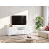 Beyaz Mermer Desenli Modern 181 cm TV Sehpası