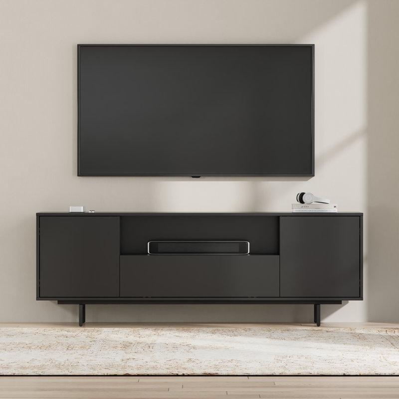 Canterbury Üç Kapılı Siyah Antrasit TV Ünitesi 189x38x66 cm Canterbury Üç Kapılı Siyah Antrasit TV Ünitesi 189x38x66 cm