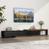 Ceviz Görünümlü Açılır Antrasit TV Ünitesi 280x39x32 cm