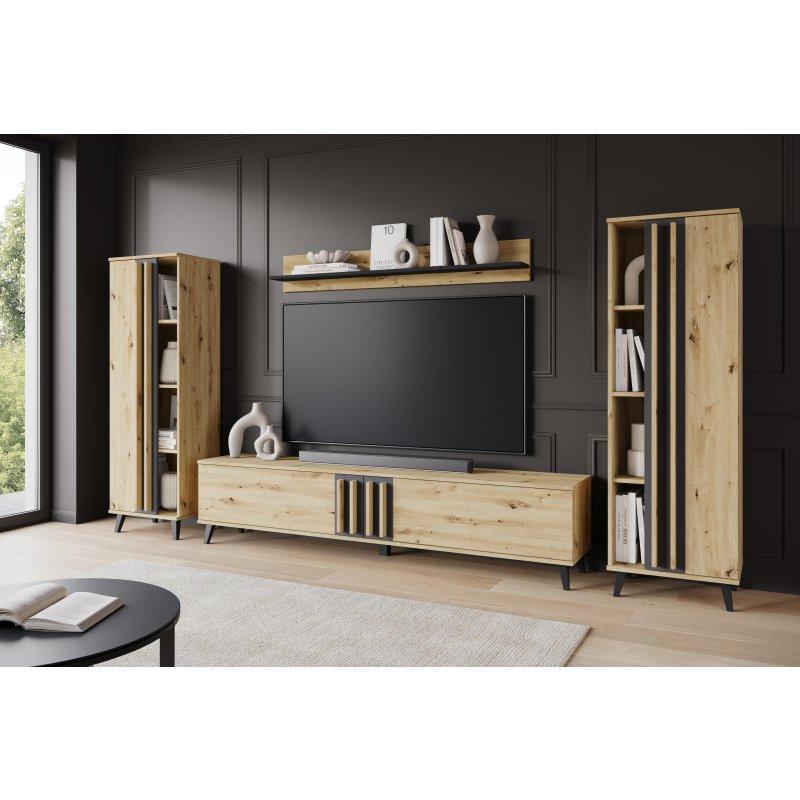 Doğal Meşe Desenli Modern TV Ünitesi 180 cm Doğal Meşe Desenli Modern TV Ünitesi 180 cm