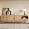 Doğal Rattan Kapılı Bohem TV Ünitesi 194 cm Doğal Rattan Kapılı Bohem TV Ünitesi 194 cm