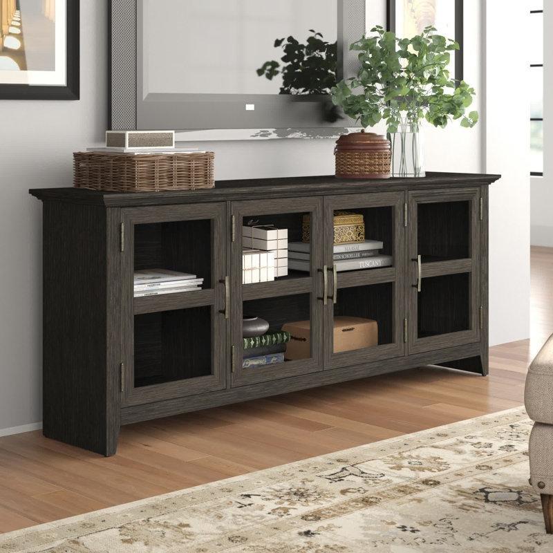 Endüstriyel Ahşap 80 İnç Cam Kapılı Dolaplı TV Ünitesi 183x39x76 cm – 78760 Endüstriyel Ahşap 80 İnç Cam Kapılı Dolaplı TV Ünitesi 183x39x76 cm – 78760