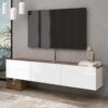 Endüstriyel Ahşap Beyaz Duvara Monte TV Ünitesi 160x32x32 cm – 78403 Endüstriyel Ahşap Beyaz Duvara Monte TV Ünitesi 160x32x32 cm – 78403