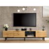 Endüstriyel Tasarım Ahşap LEDli TV Sehpası 175 cm