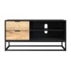 Endüstriyel Tasarım Akasya Ahşap Metal TV Ünitesi 90 cm