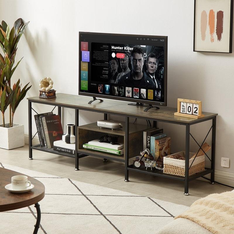Endüstriyel Tasarımlı Şarj İstasyonlu 65 İnç Metal TV Ünitesi Açık Raflarla – 78643 Endüstriyel Tasarımlı Şarj İstasyonlu 65 İnç Metal TV Ünitesi Açık Raflarla – 78643