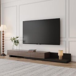 Genişletilebilir Antrasit TV Ünitesi 180-280 cm Üç Çekmeceli