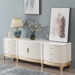 Masif Ahşap Tv Ünitesi Yuvarlak Köşeli 45 cm Derinliğinde – 79438