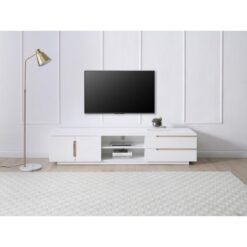 Modern Beyaz Ahşap 200 cm TV Sehpası