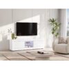Modern Beyaz LEDli 180 cm TV Sehpası Modern Beyaz LEDli 180 cm TV Sehpası