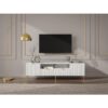 Modern Beyaz ve Altın Detaylı 190 cm TV Sehpası Modern Beyaz ve Altın Detaylı 190 cm TV Sehpası