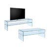 Modern Buzlu Cam TV Ünitesi ve Sehpa Takımı 120 cm Modern Buzlu Cam TV Ünitesi ve Sehpa Takımı 120 cm