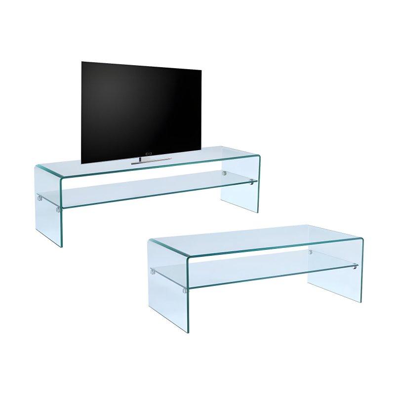 Modern Buzlu Cam TV Ünitesi ve Sehpa Takımı 120 cm Modern Buzlu Cam TV Ünitesi ve Sehpa Takımı 120 cm