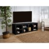 Modern Siyah Çizgili TV Sehpası 160 cm Modern Siyah Çizgili TV Sehpası 160 cm