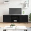 Modern Siyah Endüstriyel Ahşap 150 cm TV Sehpası Modern Siyah Endüstriyel Ahşap 150 cm TV Sehpası