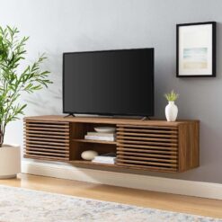 Orta Yüzyıl Modern Tasarımlı Endüstriyel Ahşap Duvara Monte TV Ünitesi 152 cm – 78382