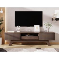 Rustik Ahşap Çizgili 150 cm TV Sehpası