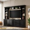 Siyah Endüstriyel Ahşap Kitaplıklı 97 cm Genişliğinde Modern TV Ünitesi Siyah Endüstriyel Ahşap Kitaplıklı 97 cm Genişliğinde Modern TV Ünitesi