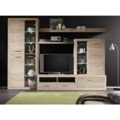 Sonoma Meşe Desenli Modern TV Ünitesi 284 cm